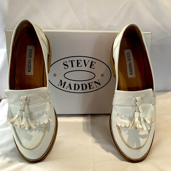 Steve Madden Shoes - Steve Madden Meela White Tassel Loafers